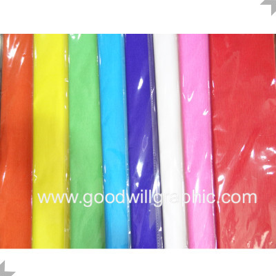 Single color tissue wrapping paper
